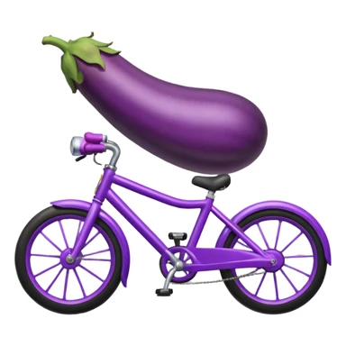 Eggplant on a bike sticker
