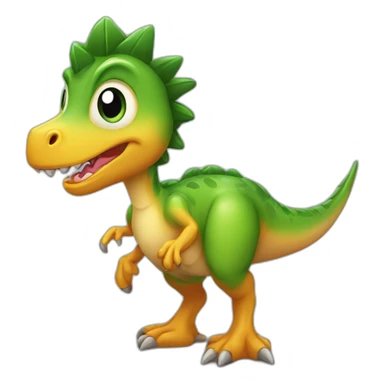 Dinosaure sur poule sticker