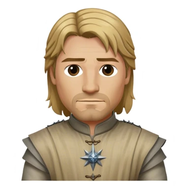 Jaime Lannister from game of thrones, cloth shirt, middle part hair sticker