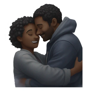 embrace 🫂 (this one) in a foggy clouds sticker