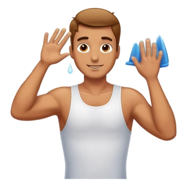 guy washing windows sticker