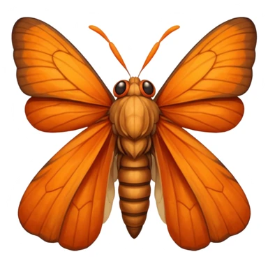 a moth head (just the Head) with orange antennas, slightly brown head sticker