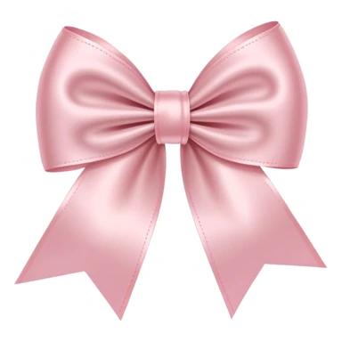 light pink ribbon bow sticker