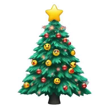 Christmas tree with fireworks at the back sticker