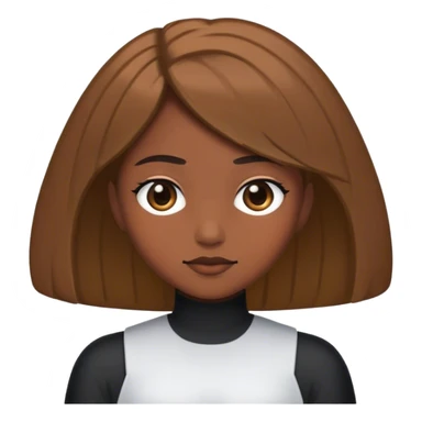 Brown skin with 2b hair sticker