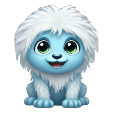 Cute baby yeti sticker