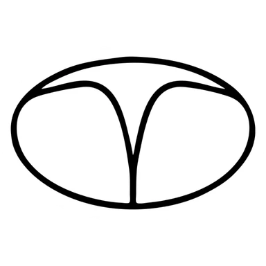 Daewoo Lanos logo, clean modern icon style, simple recognizable sticker