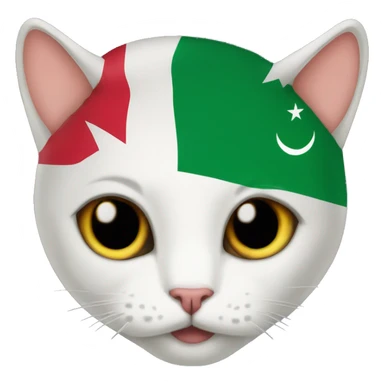 Cat loving algerian flag  sticker