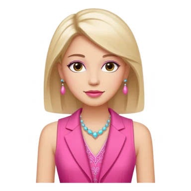 a stylish women’s vest, sleeveless, elegant and decorative design, in a bright pink color with small cute details, feminine and fancy look, no background sticker