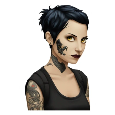 Lisbeth Salander dragon tattoo sticker