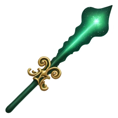 dark green magic wand sticker