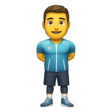 coach de gym saludado sticker