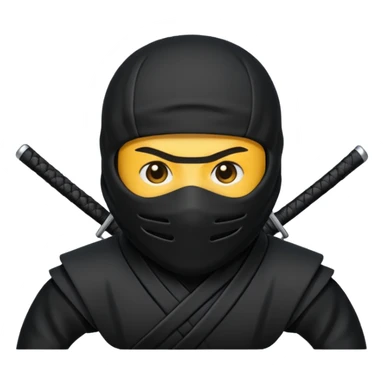 Ninja emoji with MB written on it sticker