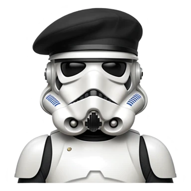 Stormtrooper wearing black beret sticker
