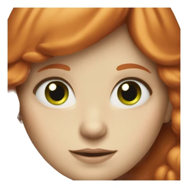 pale girl with green eyes and red hair sticker