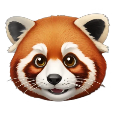Red panda with monocle sticker