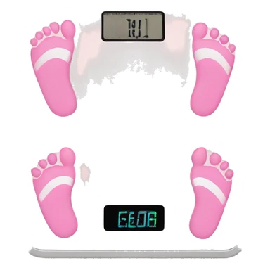 Light Pink body weight scale  sticker