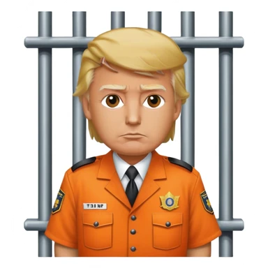 Donald trump in jail uniform  sticker