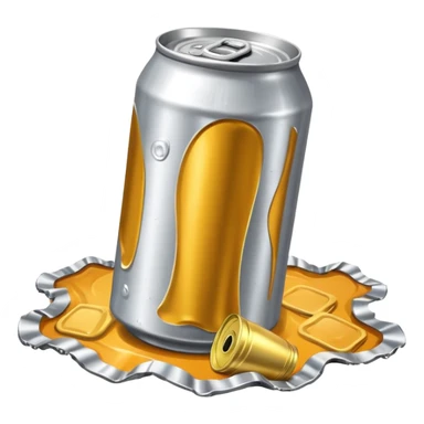 beer can lying on the ground sticker