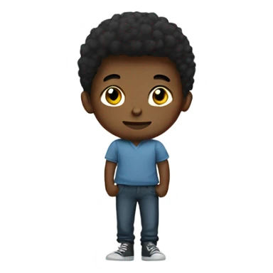 black boy amd bow sticker