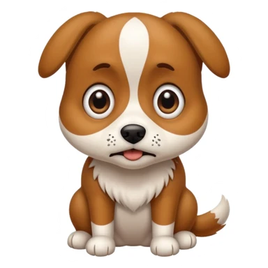 Scared dog sticker