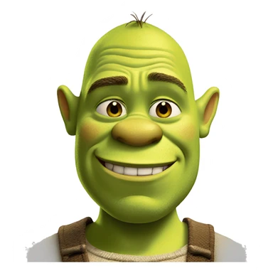 Shrek smirking sticker
