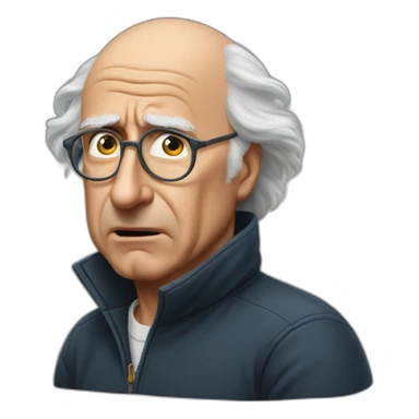 larry david frustrated sticker