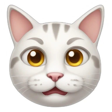 cat smiling and blinking an eye sticker