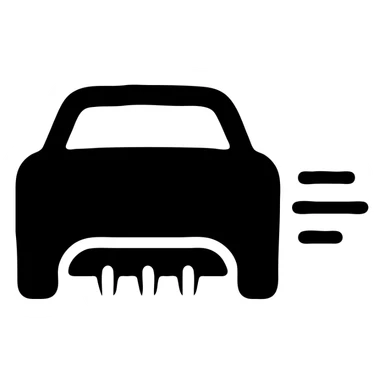 modern car diffuser in action with speed lines solid filled icon sticker