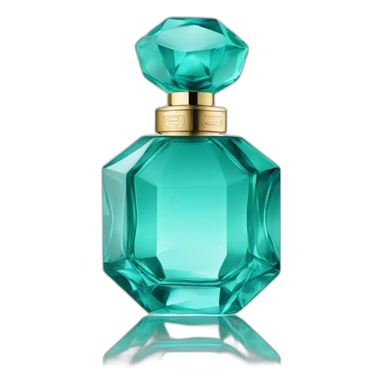 Iconic Octogonal Crystal Fragrance Bottle Turquoise Tint sticker