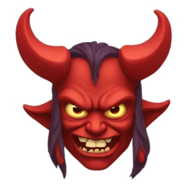 Red demon sticker