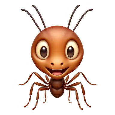 Cinematic Cheeky Ant Portrait Emoji, Head tilted dramatically with an exaggeratedly shocked expression, featuring a diminutive, agile body with wide, comically expressive eyes full of playful disbelief and subtly animated antennae, Simplified yet hilariously expressive features, highly detailed, glowing with a slightly sassy earthy glow, high shine, dramatic yet playful, stylized with an air of cheeky insect mischief, soft glowing outline, capturing the essence of a meme-worthy ant that looks ready to scurry its way into viral fame! sticker