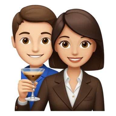 Me holding an espresso martini sticker