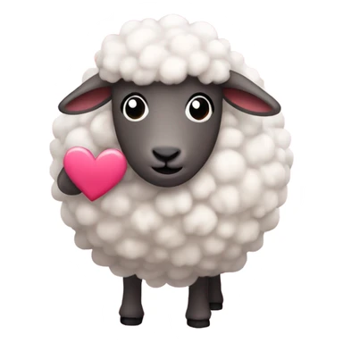Sheep being in love, pink flur  sticker