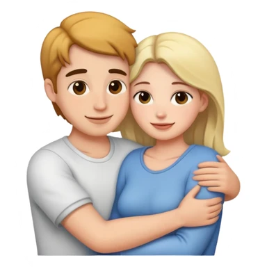 Couple cuddle sticker