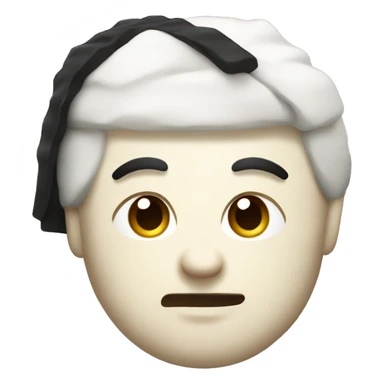 a food sushi with sheeshing face sticker