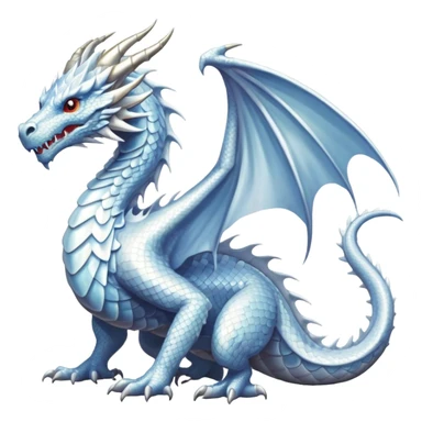 White dragon sticker