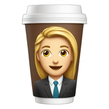 business portrait on a coffee to go cup sticker