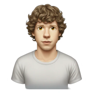 jesse-eisenberg cartoon wearing tee sticker