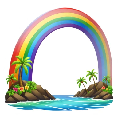 Hawaii rainbow sticker