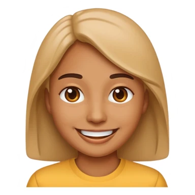a smiling person, emoji style sticker