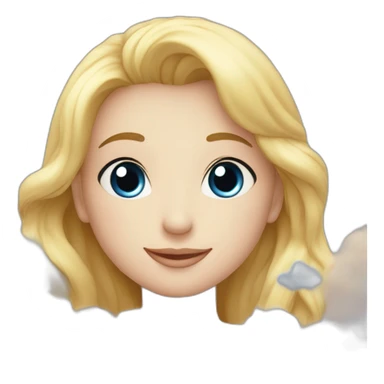 Cœur bleu ciel avec étoiles sticker