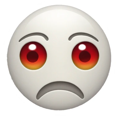 smiley face with red tired eyes sticker