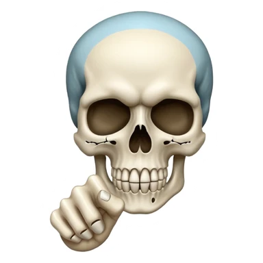 Skull with middle finger sticker
