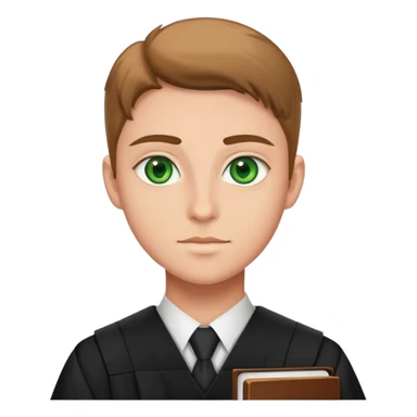 Law student, make eyes more green sticker