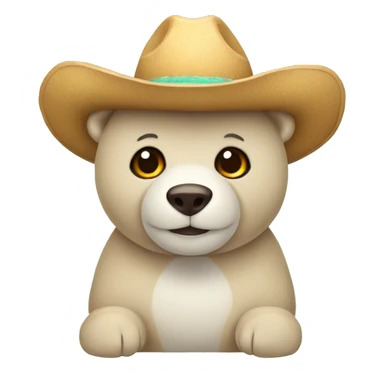 Un oso con sombrero sticker