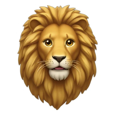 Chat sur un lion sticker
