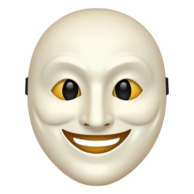 Smiling face with nefarious mask on sticker