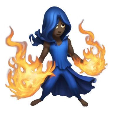 dark blue flame sticker