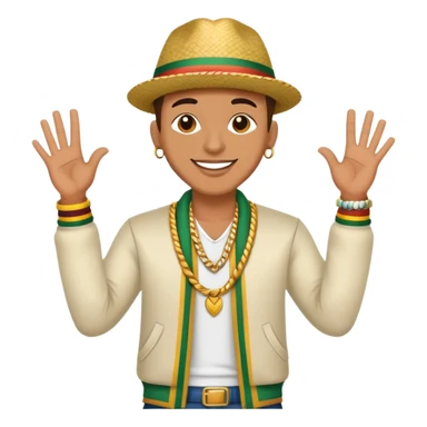 Happy Reggaeton Music Singer dressed with style sticker